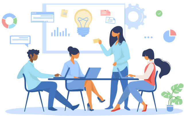 Team working illustration